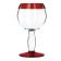 Libbey 92309R Aruba 16 oz. Round Cocktail Glass with Red Rim and Base - 12/Case