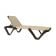 Grosfillex 99902137 Nautical Pro 24" Khaki Colored Sling On Bronze Frame Armless Stackable Resin Outdoor Chaise