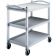 Cambro BC340KD480 Speckled Gray 40 Inch Polypropylene KD Three Shelf Service Utility Cart