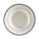 CAC BLU-125 12.75" Ceramic Rolled Edge Blue Line Pasta Bowl/American White