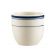 CAC BLU-45 4.5 oz. Ceramic Rolled Edge Blue Line Chinese Tea Cup/American White