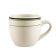 CAC GS-35 3.5 oz. Ceramic Greenbrier Demitasse Cup with Green Band/American White