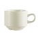 CAC REC-1-S 8.5 oz. Ceramic Rolled Edge Stacking Cup/American White