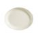 CAC REC-12C 10.5" Ceramic Rolled Edge Coupe Oval Platter/American White