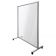 Aarco HAW7260 Acrylic Window 72" High x 60" Wide Heavyweight Mobile Stand By Me II "The Germ Barrier" Protection Shield With Aluminum Tubing And 4 Swivel Casters