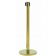 Aarco HB-10_BK Brass 40" Crowd Control / Guidance Stanchion with 120" Black Retractable Belt