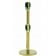 Aarco HB-27_BK Brass 40" Crowd Control / Guidance Stanchion with Dual 84" Black Retractable Belts