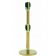 Aarco HB-27_BL Brass 40" Crowd Control / Guidance Stanchion with Dual 84" Blue Retractable Belts