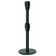 Aarco HBK-27_GN Black 40" Crowd Control / Guidance Stanchion with Dual 84" Green Retractable Belts