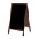 Aarco MA-1P 42" x 24" Cherry A-Frame Sign Board with Black Write-On Acrylic Marker Board