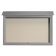 Aarco PLD3045T-2 30" x 45" Light Grey Outdoor Plastic Lumber Message Center with Vinyl Tackboard - Single Top Hinged Door