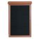 Aarco PLD4832L-5 48" x 32" Cedar Outdoor Plastic Lumber Message Center with Letter Board - Single Hinged Door