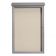 Aarco PLD5438-2 54" x 38" Light Grey Outdoor Plastic Lumber Message Center with Vinyl Tackboard - Single Hinged Door