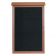 Aarco PLD5438L-5 54" x 38" Cedar Outdoor Plastic Lumber Message Center with Letter Board - Single Hinged Door