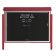 Aarco PLDS4052LDPP-7 40" x 52" Rosewood Outdoor Plastic Lumber Message Center with Letter Board and Message Center Posts - Sliding Door