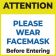 Aarco PWF2822 Metal 22" x 28" Size English "Attention: Please Wear Facemask Before Entering" Compliance Sign Insert For 22" x 28" Frames