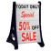 Aarco RAF-2 Roll A-Frame Two Sided White Letterboard with Stand and Deluxe Character Set - 24" x 36"