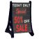 Aarco RAF-4 Roll A-Frame Two Sided Black Letterboard with Stand and Deluxe Character Set - 24" x 36"