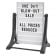 Aarco ROC-1 The Rocker Two Sided White Letterboard with Stand and Characters - 24" x 36"