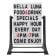Aarco ROC-3 The Rocker Two Sided White Economy Letterboard with Stand and Characters - 24" x 36"