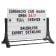 Aarco ROC-7 36" x 48" The Rocker Two Sided White Roadside Letterboard with Stand and Characters 