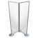 Aarco TCG603636 Clear 60" High x 36" x 36" Acrylic Corner Guard Floor-Standing Spread Protection Shield With Satin Anodized Aluminum Frame