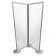 Aarco TCGPC603636 Clear 60" High x 36" x 36" Polycarbonate Corner Guard Floor-Standing Spread Protection Shield With Satin Anodized Aluminum Frame