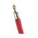 Aarco TR-12 Red 8' Stanchion Rope with Brass Ends for Rope Style Crowd Control / Guidance Stanchion