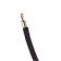 Aarco TR-2 Black 5' Stanchion Rope with Brass Ends for Rope Style Crowd Control / Guidance Stanchion