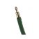 Aarco TR-47 Green 5' Stanchion Rope with Polished Brass Ends for Rope Style Crowd Control / Guidance Stanchion