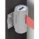 Aarco WM-7C_RD Chrome Wall Mount 84" Red Retractable Belt