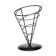 Tablecraft AC57 Black Vertigo 7" x 5" Round Appetizer Server Cone Basket