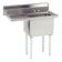 Advance Tabco FE-1-1824-24L-X 44-1/2” Special Value Fabricated One Compartment Stainless Steel Sink With Left-side Drainboard