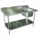 Advance Tabco KLAG-11B-306R-X Stainless Steel 30" x 72" Work Table w/ Prep Sink, Undershelf, And 5" Backsplash