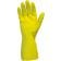 Akers H103 Yellow Flock-lined Latex Large Gloves