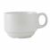 Tuxton ALF-0703 Alaska And Colorado 7 oz 3 1/4" Diameter Rolled Edge Bright White Stackable China Cup