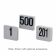 American Metalcraft 4100 4" x 4" Plastic Table Number Cards, Numbers 1 Through 100