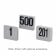 American Metalcraft 4300 4" x 4" Plastic Table Number Cards, Numbers 251 Through 300