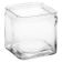American Metalcraft GJ40 40 oz. Square Clear Glass Condiment Jar