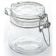 American Metalcraft HMMJ5 Clear 5 oz 3 1/4 Inch Diameter Round Glass Mini Apothecary Jar With Hinged Lid
