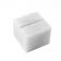 American Metalcraft MCHW125 1 1/4" White Square Marble Card Holder