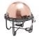 American Metalcraft MESA91C 6 Quart Mesa Stainless Steel Round Roll Top Chafer w/Hammered Copper Cover