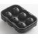 American Metalcraft SMSR8 Black Silicone 6 Compartment 1 1/2" Sphere Ice Mold