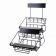 Winco APRK-4 Four Compartment Two Level Black Wire Airpot Rack with Stainless Steel Drip Tray