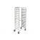 Winco AWRS-20BK 70 1/4" x 29" x 18" Aluminum 20-Tier Side-Load Sheet Pan Rack with Brakes