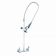 T&S Brass B-0133-B 8" Wall-Mounted Pre-Rinse Unit with Wall Bracket and 44" Flexible Hose - 1.15 GPM