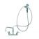 T&S Brass B-0175 8" Center Wall-Mounted Faucet And 1.15 GPM Spray Valve Unit With 12" Swing Nozzle And 104" Stainless Steel Hose