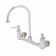 T&S Brass B-0331-CC Wall Mount Pantry Faucet with Swivel Gooseneck Nozzle and CC Male Inlets