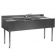 Eagle Group B5C-22 60" Underbar Sink with Three Compartments and Two 13" Drainboards