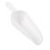 Bar Maid CR-846W 6 Oz. White Polyethylene Scoop with Round Bowl and Hole Handle